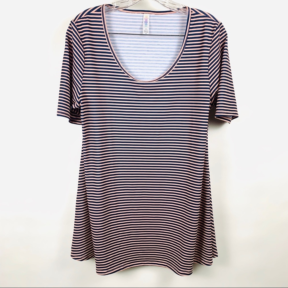 LuLaRoe Top Perfect Tee Striped Size XS
